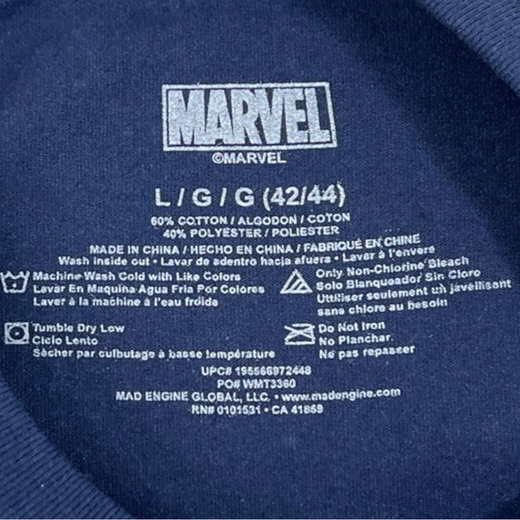 Marvel Comics Official ADULT LARGE Captain America Shield T-Shirt Tee Avengers - Picture 5 of 14